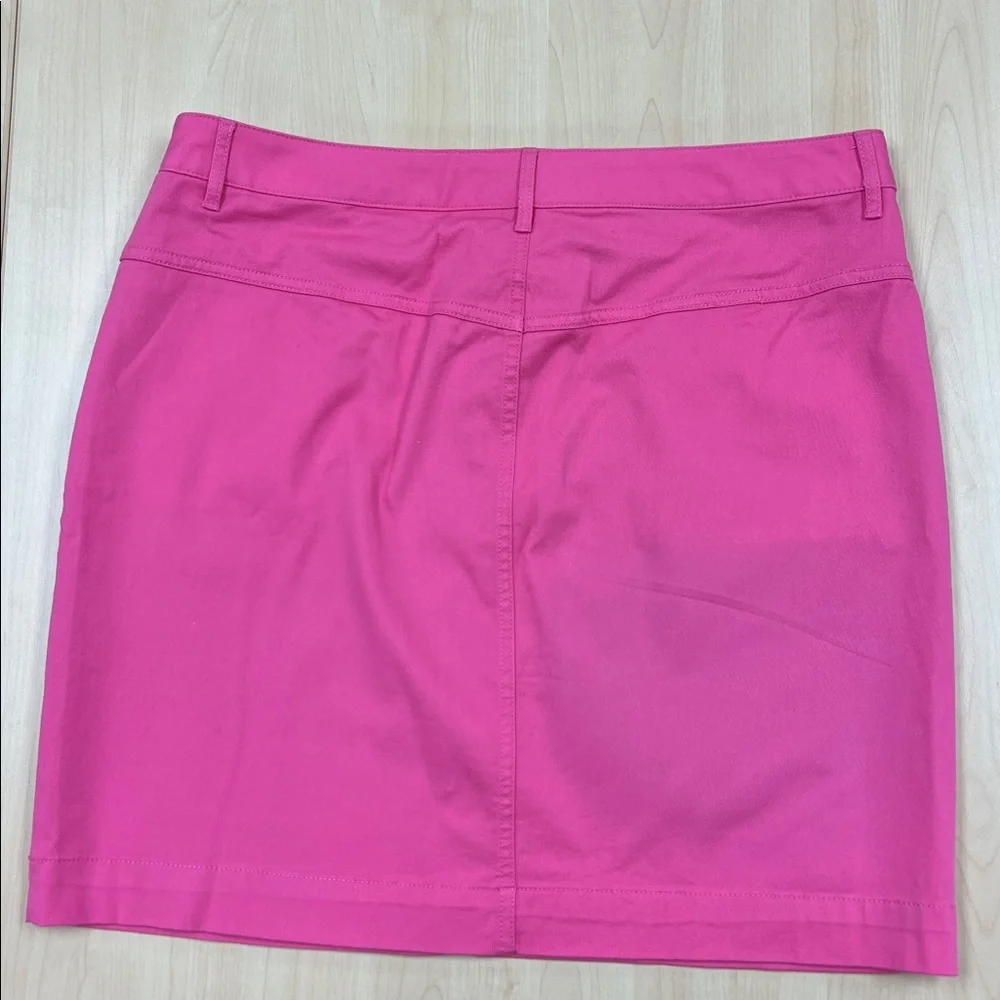Brooks Brothers 346 Y2K Pink Cotton Stretch Mini Skirt 14 - Picture 5 of 8